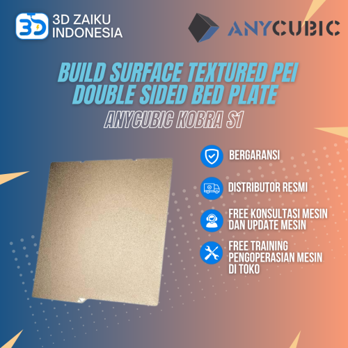 Anycubic Kobra S1 Build Surface Textured PEI Double Sided Bed Plate 3D Print Platform